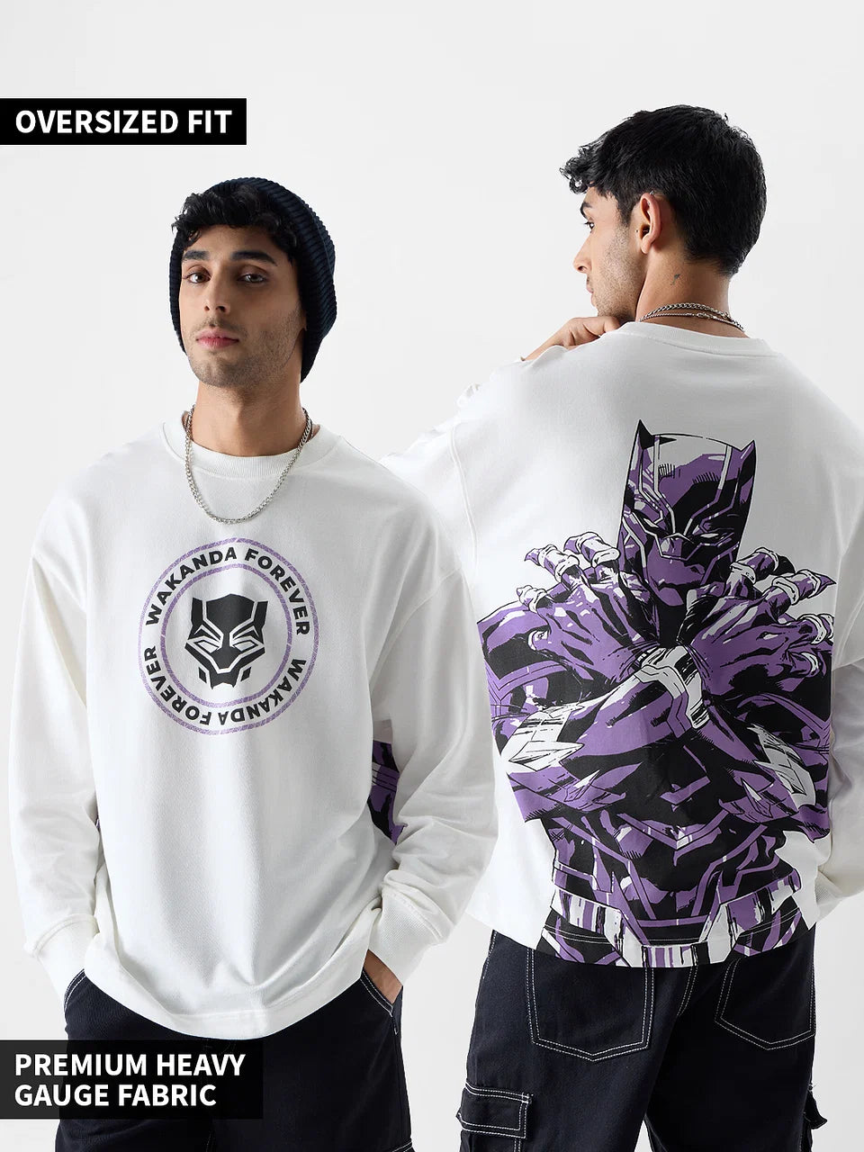 Black Panther : Oversized Full Sleeve T-Shirts