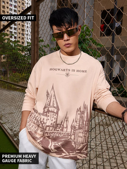 Harry Potter: Hogwarts Is Home Oversized Full Sleeve T-Shirts