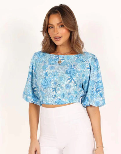 Light Blue Crop top