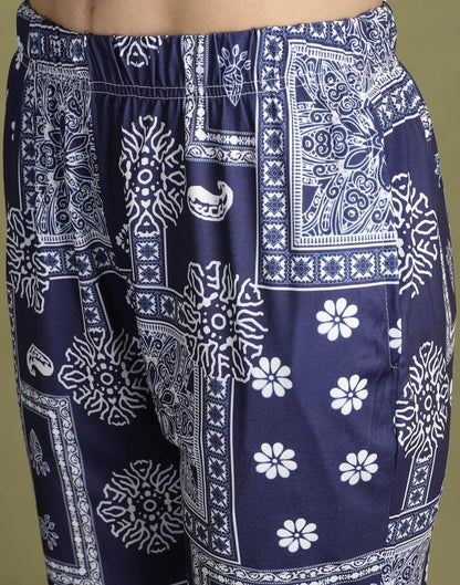 Stylish Blue Printed Co-Ord Set