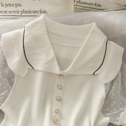 Ruffles Peter Pan Collar T-shirts