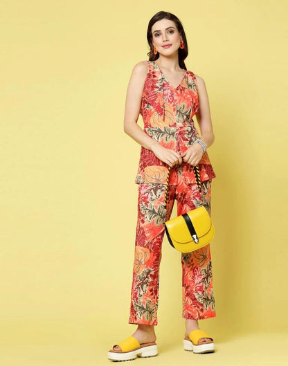 Trendy Multicolored Printed Co-Ord Set for Women