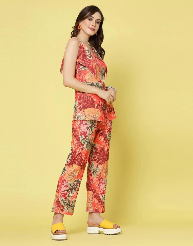 Trendy Multicolored Printed Co-Ord Set for Women