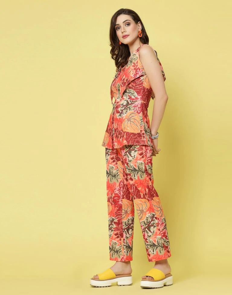 Trendy Multicolored Printed Co-Ord Set for Women