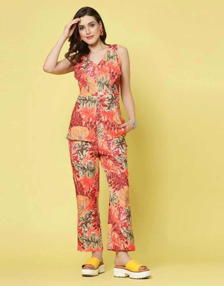 Trendy Multicolored Printed Co-Ord Set for Women