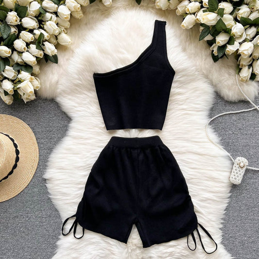 Waist Drawstring Two Piece Set