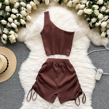 Waist Drawstring Two Piece Set