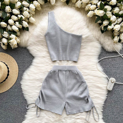 Waist Drawstring Two Piece Set