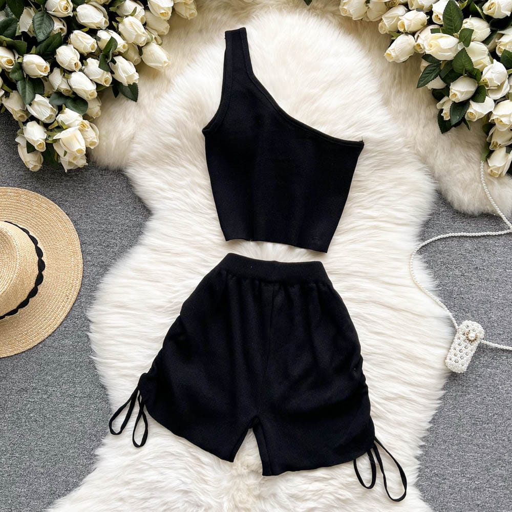 Waist Drawstring Two Piece Set