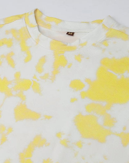 White & Yellow Printed Co-Ords Set