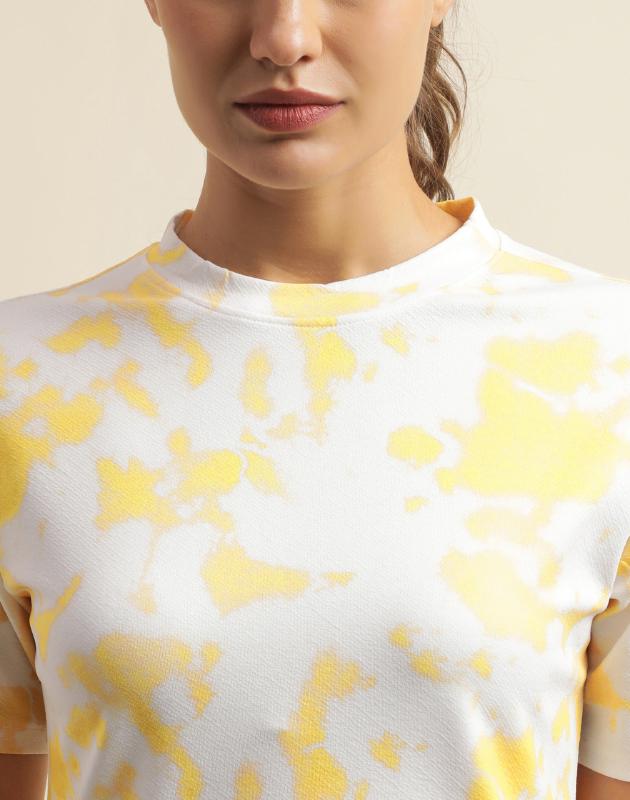 White & Yellow Printed Co-Ords Set