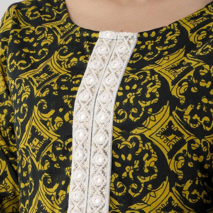 Women's Printed Round-Neck Kurti