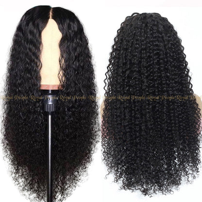 Natural Black Curly Human Hair Wigs