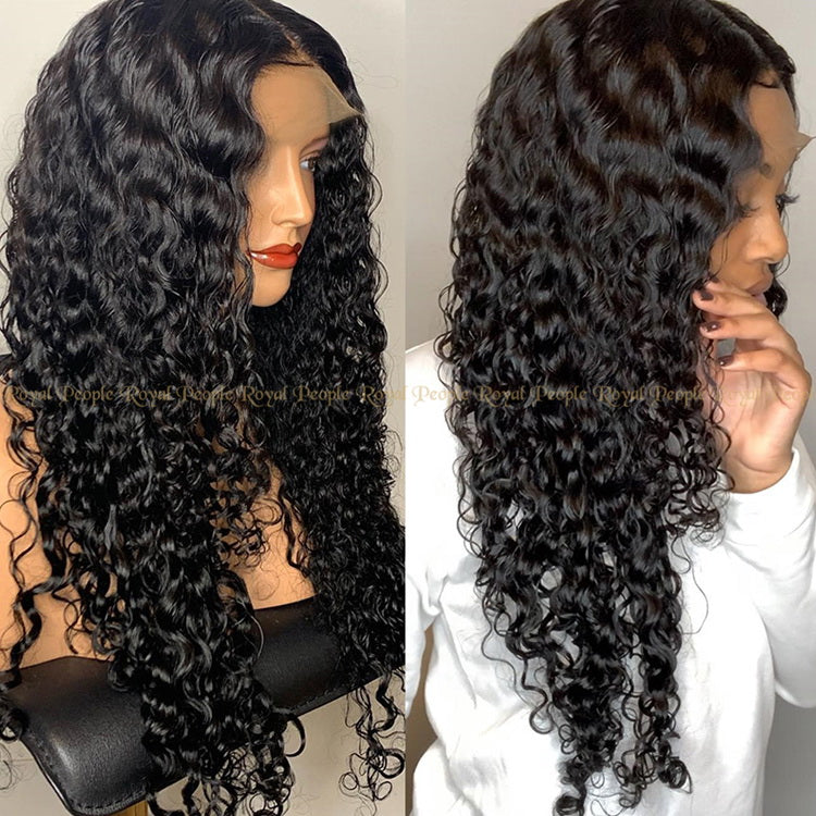 Natural Black Curly Human Hair Wigs