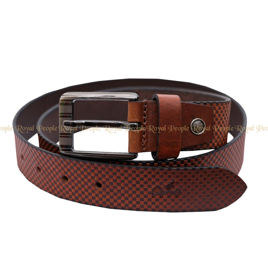 Plaid Pattern Belts For Men