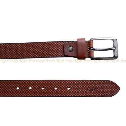 Plaid Pattern Belts For Men