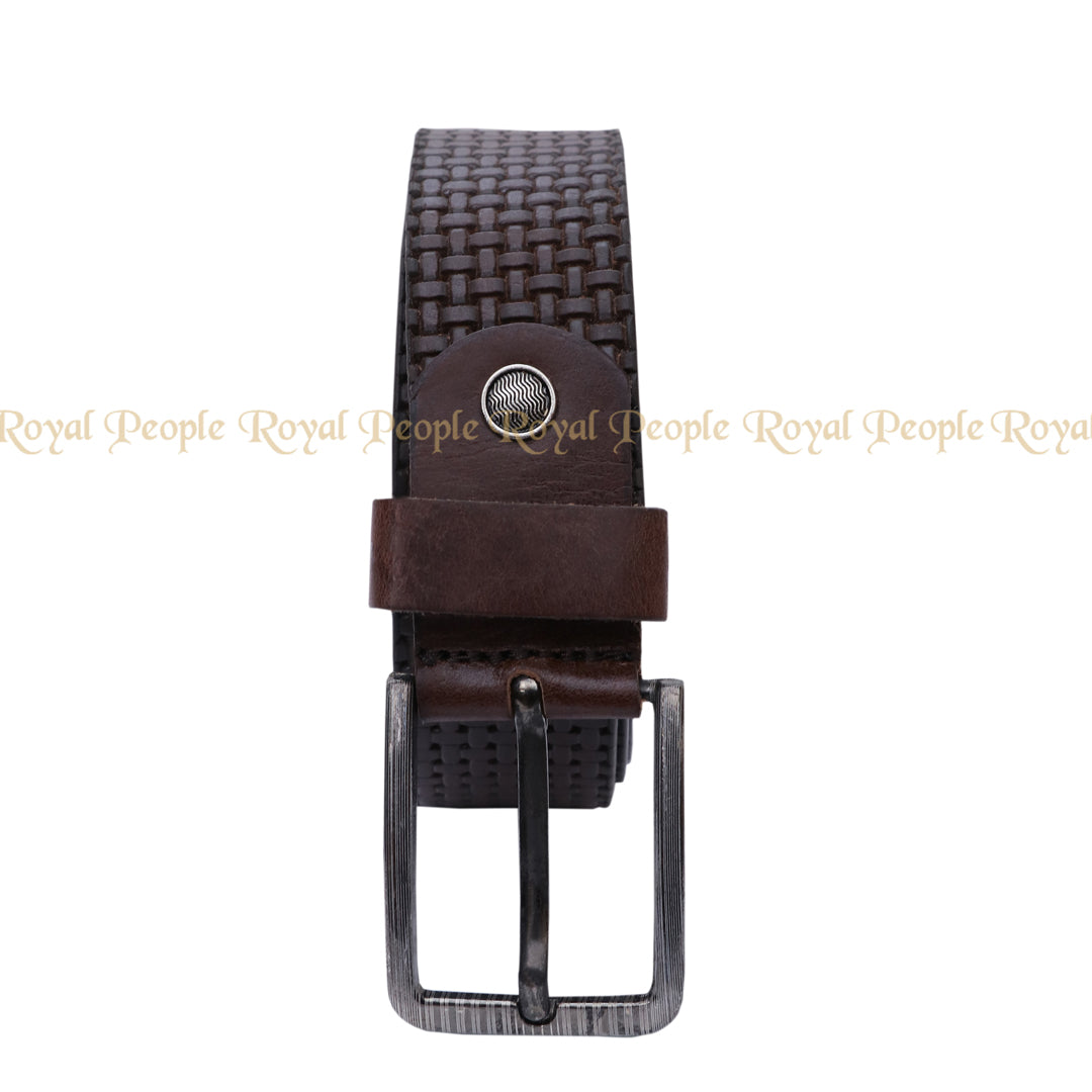 Elegant Woven Leather Belt