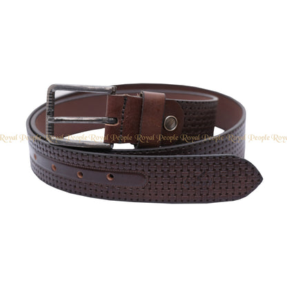 Elegant Woven Leather Belt