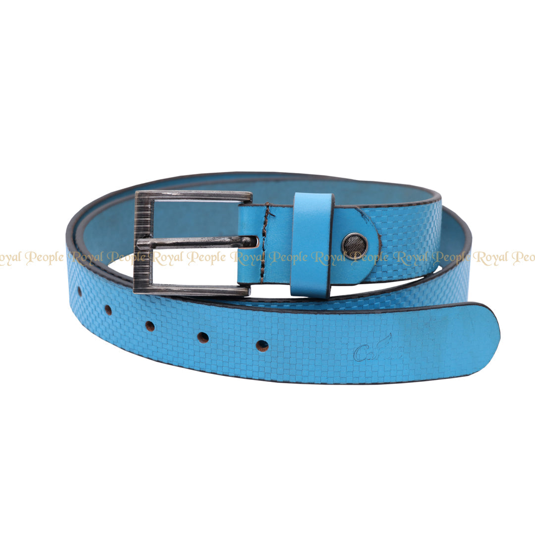 Casual Blue Colour Leather Belt