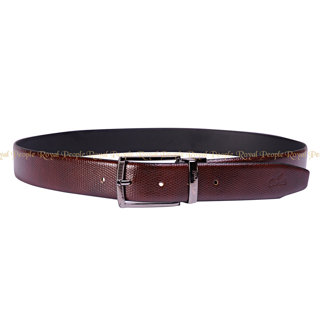 Textured Reversible Pin Buckle Belt