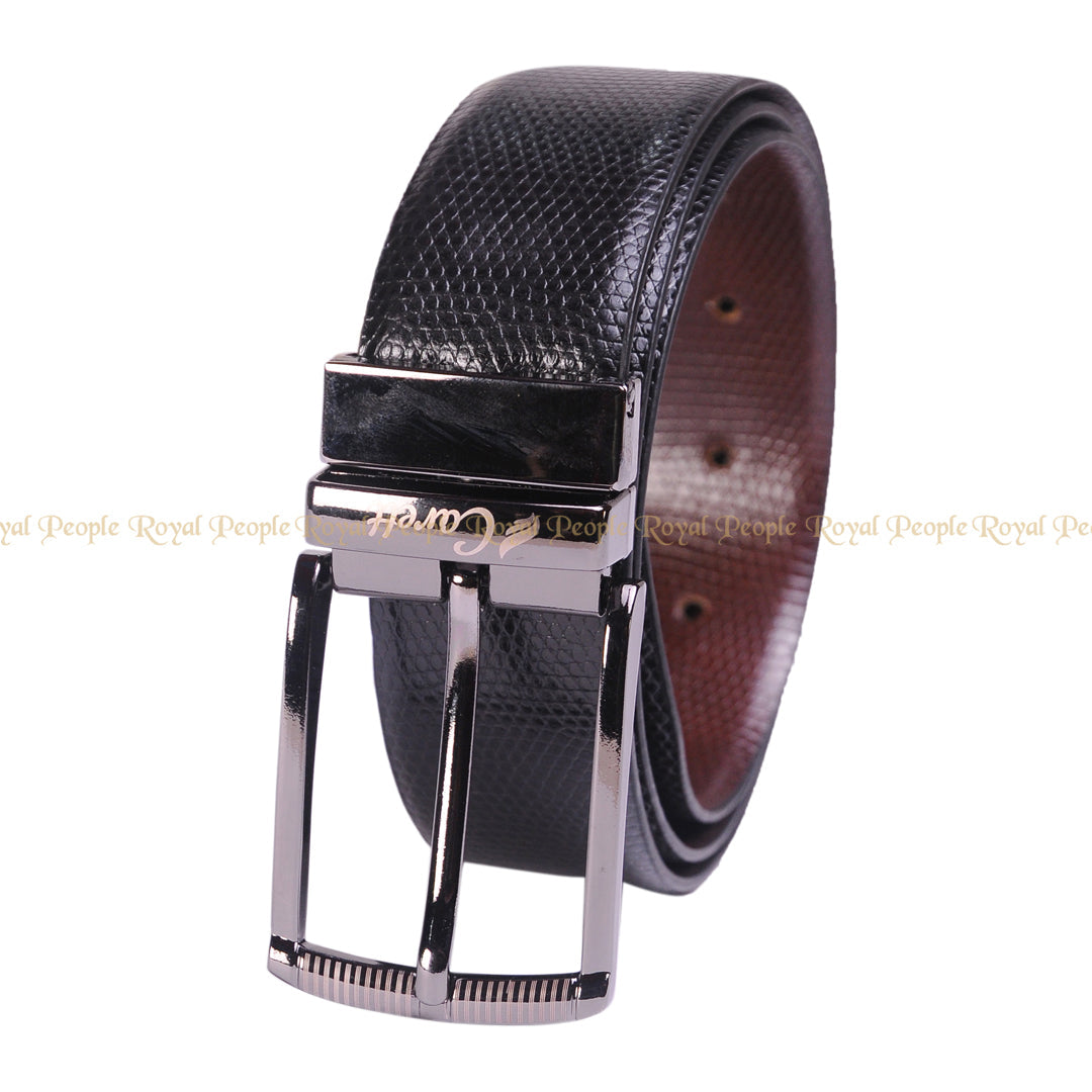 Textured Reversible Pin Buckle Belt