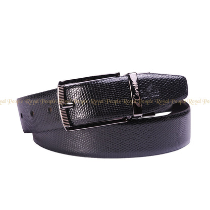 Textured Reversible Pin Buckle Belt