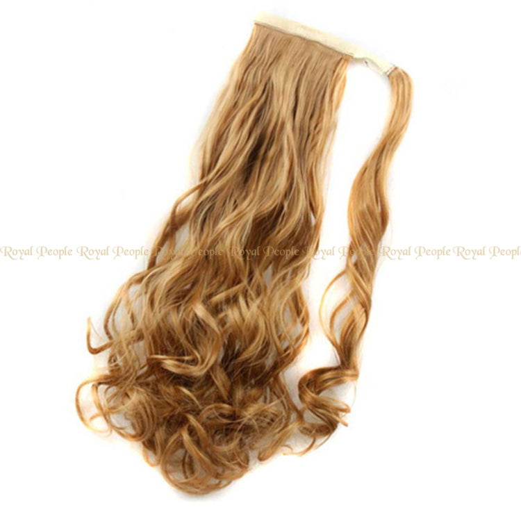 Curly Blonde Wrap Around Ponytail Hair Extensions